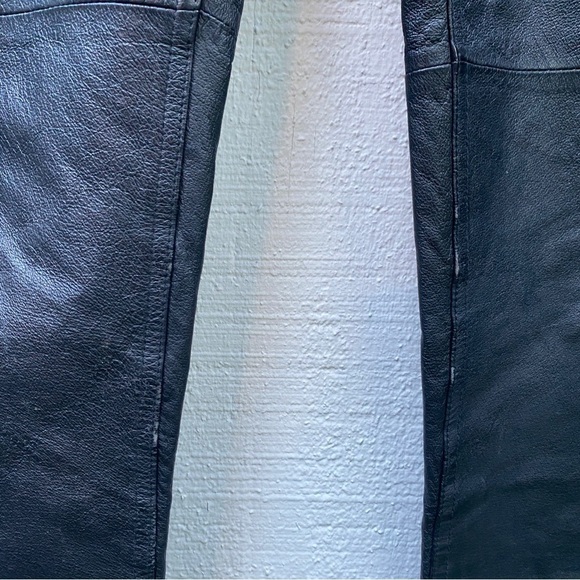 Vintage Babatelle Black Leather High Waist Pants Size 8 - Picture 3 of 13